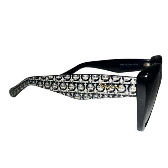 NWT Elegant Salvatore Ferragamo SF964S 003 Sunglasses Women's BLK Made In Italy - Picture 5 of 10